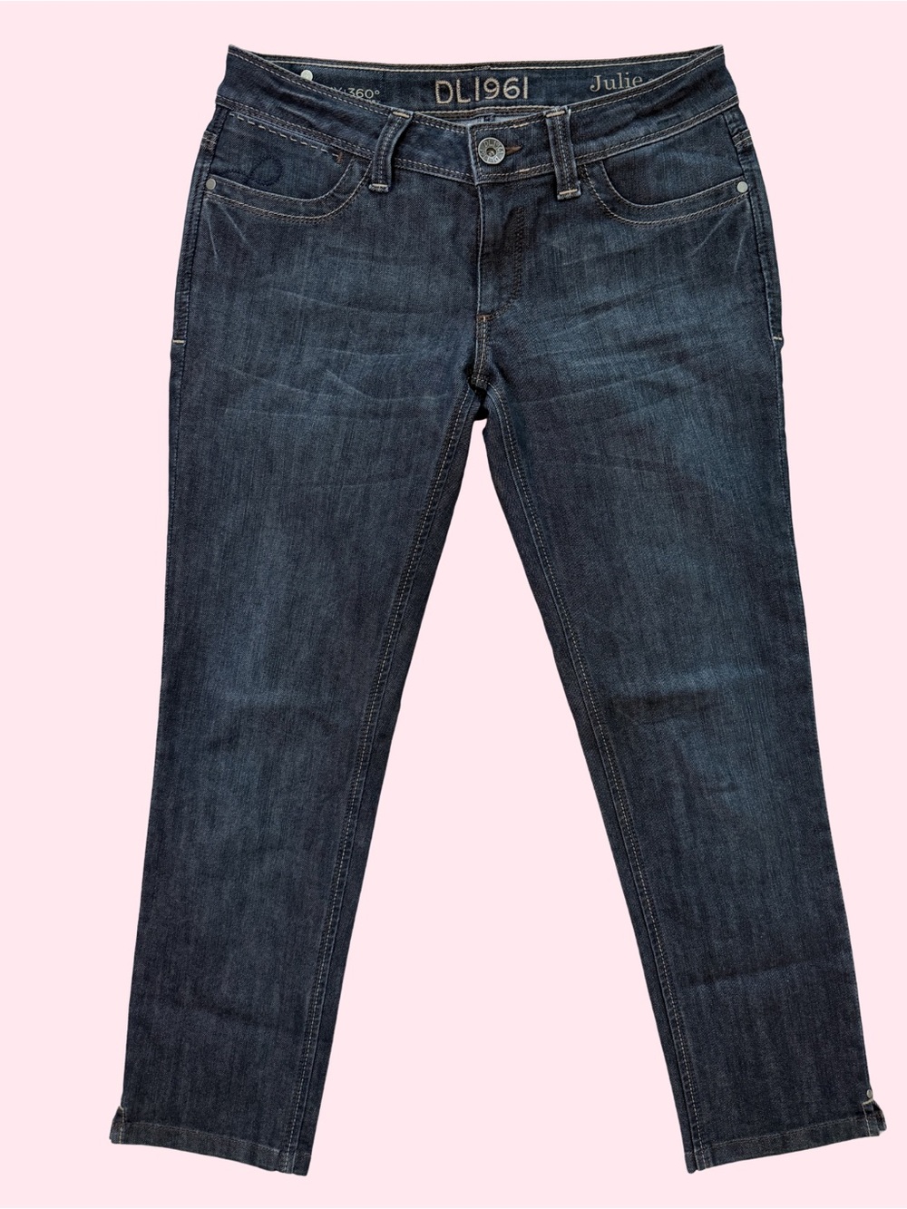 DL1961 Julie Women’s Straight Leg Jeans in Dark Blue